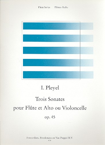 Vorderes Coverbild 3 Sonaten op.45 für Flöte und Viola
