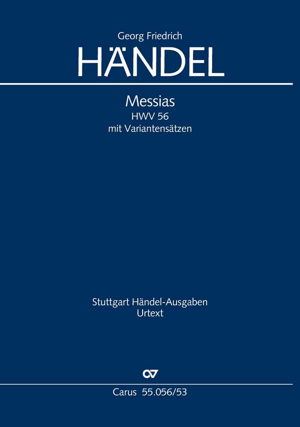 Vorderes Coverbild Der Messias HWV56 (mit Variantensätzen)