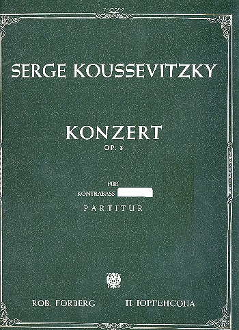 Vorderes Coverbild Konzert fis-Moll op.3 für Kontrabass