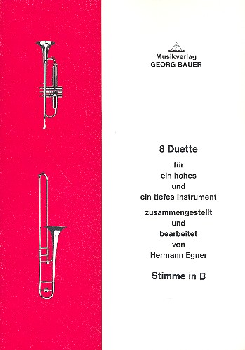 Vorderes Coverbild 8 Duette für hohes und tiefes Instrument