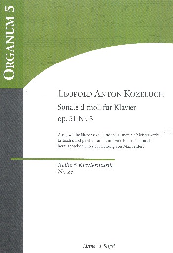 Vorderes Coverbild Sonate d-Moll op.51,3