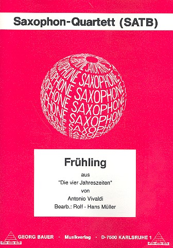 Vorderes Coverbild Der Frühling für 4 Saxophone (SATBar)