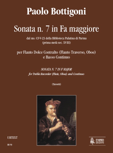 Vorderes Coverbild Sonate F-Dur Nr.7 für Altblockflöte