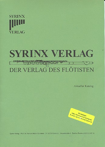 Vorderes Coverbild Katalog Syrinx 2010