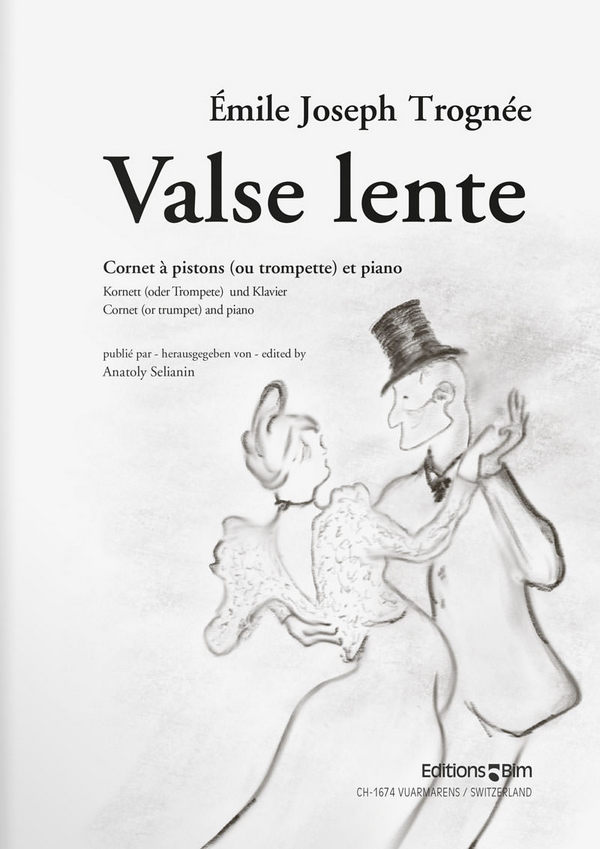 Vorderes Coverbild Valse lente für Trompete (Kornett) und Klavier