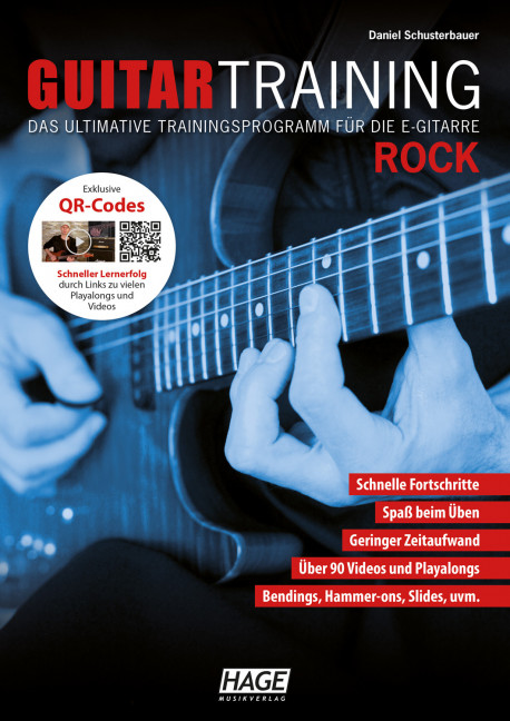 Vorderes Coverbild Guitar Training Rock (+QR-Codes)