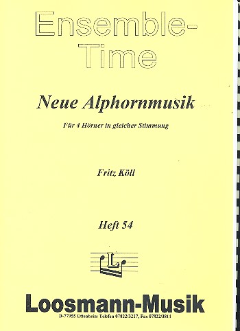 Vorderes Coverbild Neue Alphornmusik für 4 Alphörner