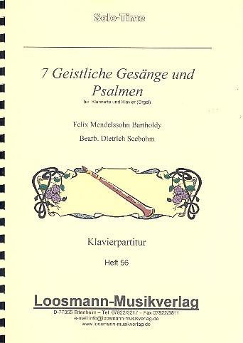 Vorderes Coverbild 7 Geistliche Gesänge und Psalmen