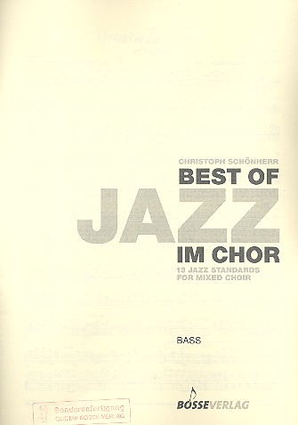 Vorderes Coverbild Best of Jazz im Chor für gem Chor a cappella