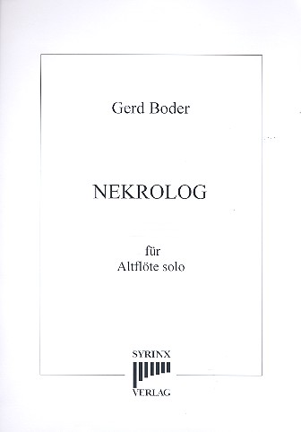 Vorderes Coverbild Nekrolog op.56b für Altflöte