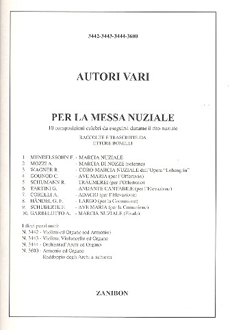 Vorderes Coverbild Per la mezza nuziale