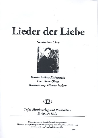 Vorderes Coverbild Lieder der Liebe für gem Chor a cappella