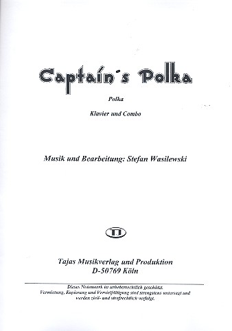Vorderes Coverbild Captain's Polka: für Klavier und Combo