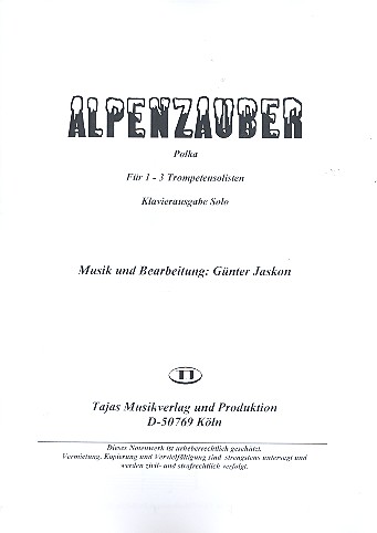 Vorderes Coverbild Alpenzauber für 1-3 Trompeten und Klavier
