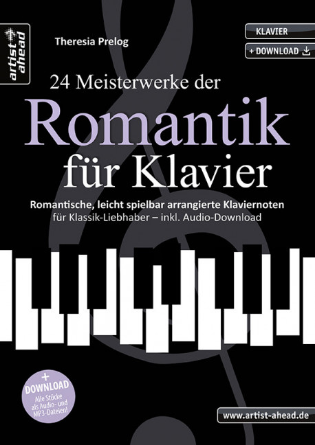 Vorderes Coverbild 24 Meisterwerke der Romantik (+Online Audio)