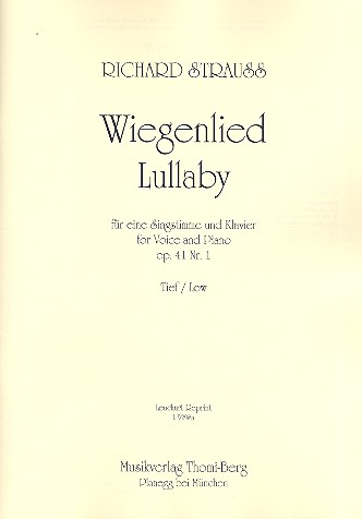 Vorderes Coverbild Wiegenlied op.41,1