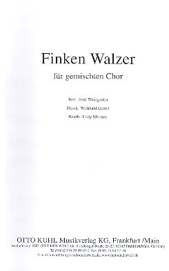 Vorderes Coverbild Finkenwalzer für gem Chor