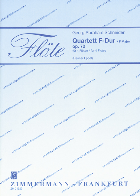 Vorderes Coverbild Quartett F-Dur op.72 für 4 Flöten