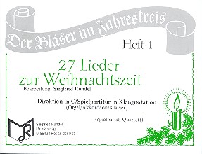 Vorderes Coverbild 27 Lieder zur Weihnachtszeit Band 1