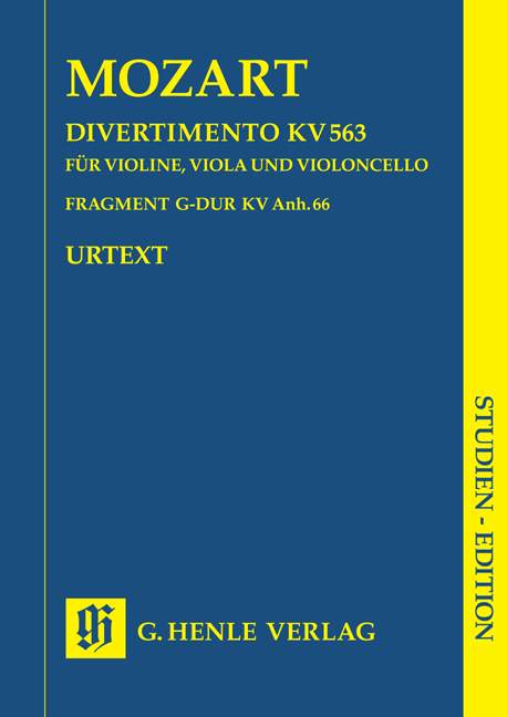 Vorderes Coverbild Divertimento KV563 und Fragment G-Dur KVanh.66