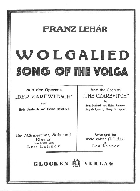 Vorderes Coverbild Wolgalied aus der Zarewitsch für