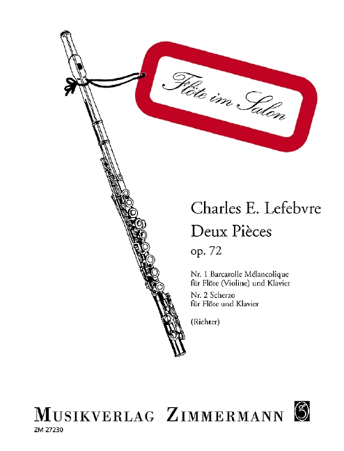 Vorderes Coverbild 2 pièces op.72 für Flöte und Klavier