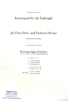 Vorderes Coverbild Kornspringer-Fanfare