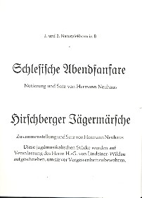 Vorderes Coverbild Schlesische Abendfanfare und Hirschberger Jägermärsche