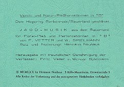 Vorderes Coverbild Jagdmusik aus dem Sauerland