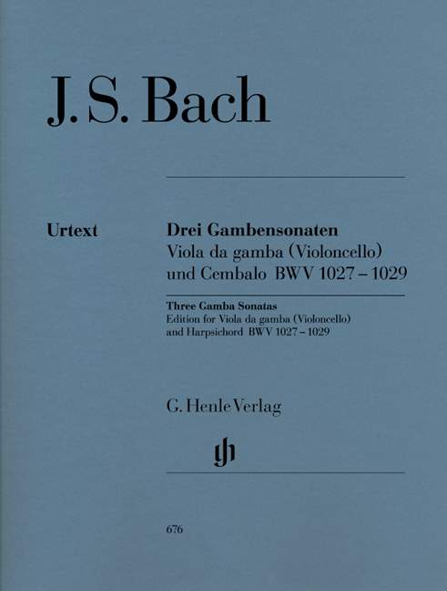 Vorderes Coverbild 3 Sonaten BWV1027-1029 für Viola