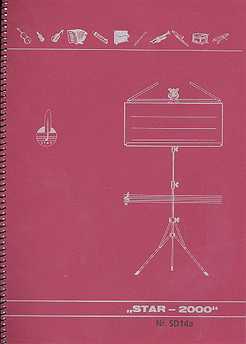 Vorderes Coverbild Notenbuch DIN A4 hoch 14 Systeme