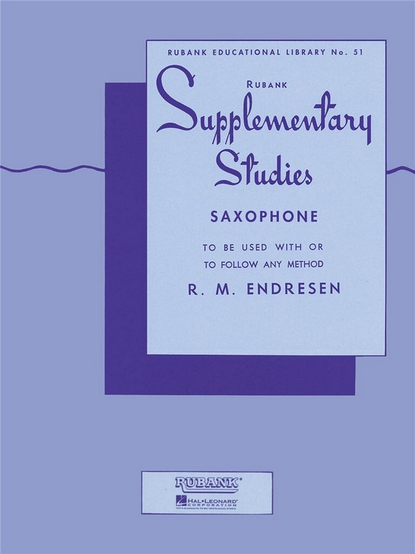 Vorderes Coverbild Supplementary Studies for saxophone