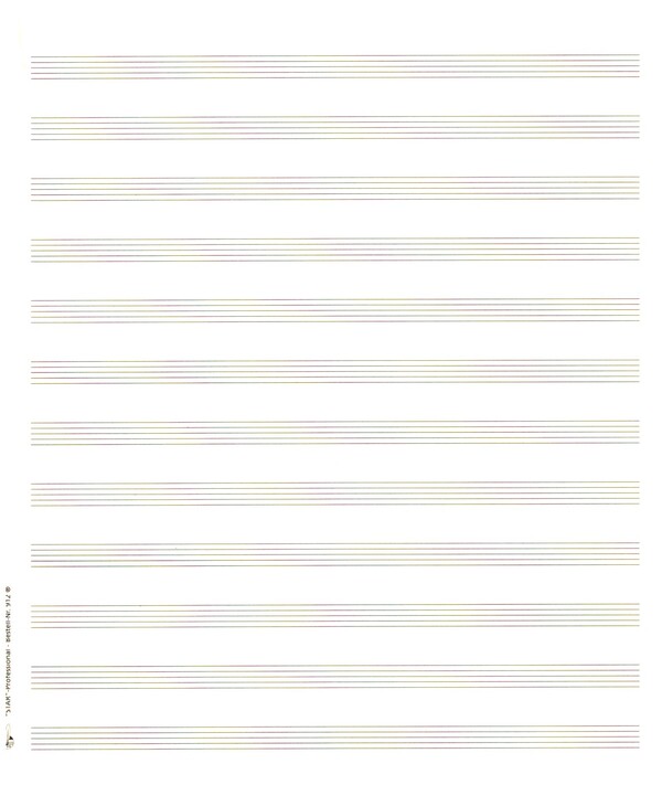 Vorderes Coverbild Notenpapier Star-Professional 12 Systeme