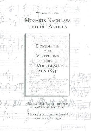 Vorderes Coverbild Mozarts Nachlass und die Andres