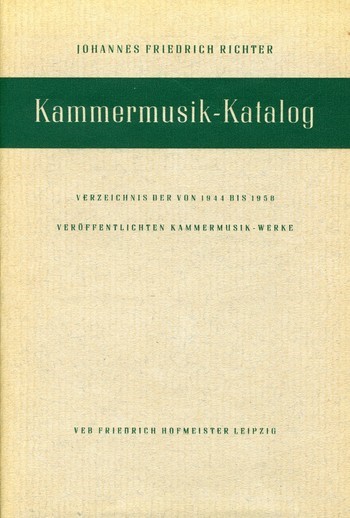 Vorderes Coverbild Kammermusik-Katalog Verzeichnis der