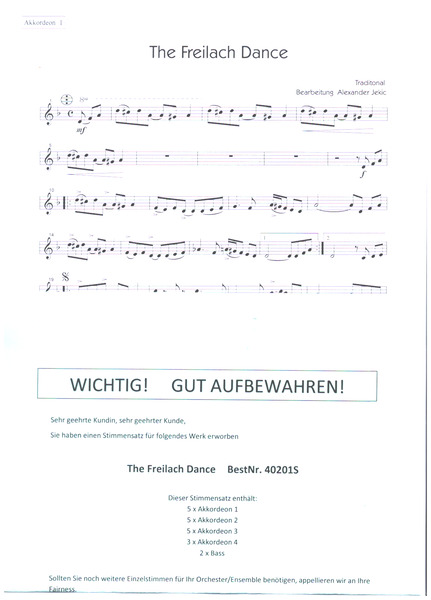 Vorderes Coverbild The Freilach Dance