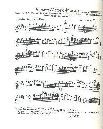 Vorderes Coverbild Auguste-Victoria-Marsch op.145