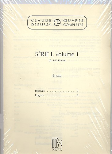 Vorderes Coverbild Oeuvres complètes série 1 vol.1