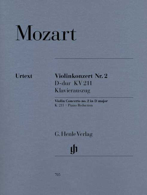 Vorderes Coverbild Konzert D-Dur Nr.2 KV211 für Violine und Orchester