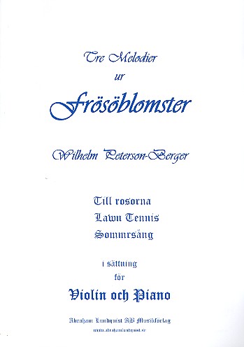 Vorderes Coverbild 3 melodier ur frösöblomster