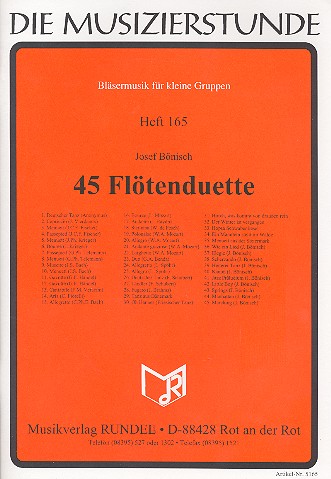 Vorderes Coverbild 45 Flötenduette