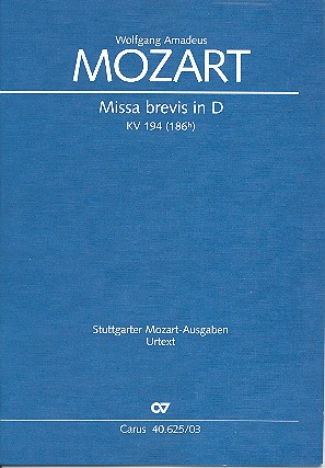 Vorderes Coverbild Missa brevis D-Dur KV194