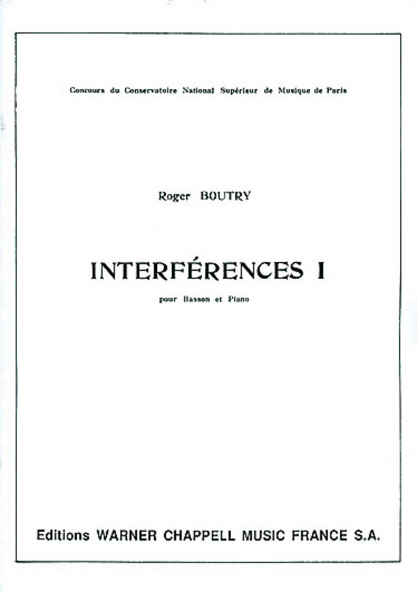 Vorderes Coverbild Interférences 1