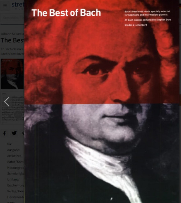 Vorderes Coverbild The best of Bach