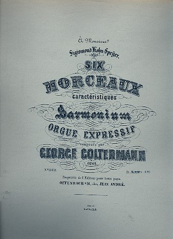 Vorderes Coverbild 6 morceaux op.62 pour harmonium