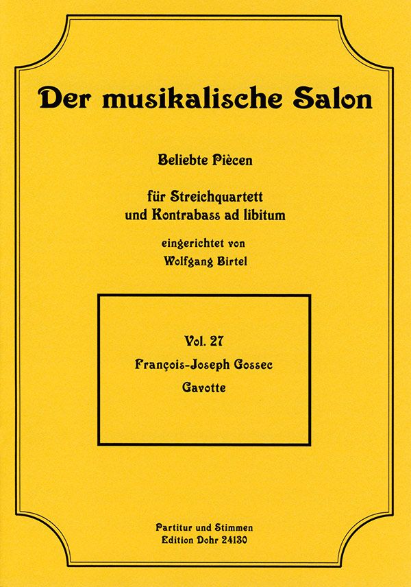 Vorderes Coverbild Gavotte für Streichquartett und