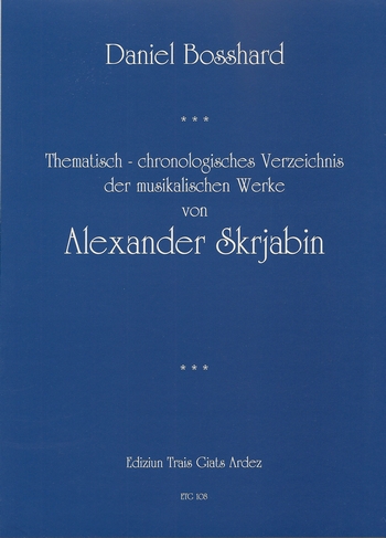 Vorderes Coverbild Thematisch-chronologisches Verzeichnis der musikalischen Werke von