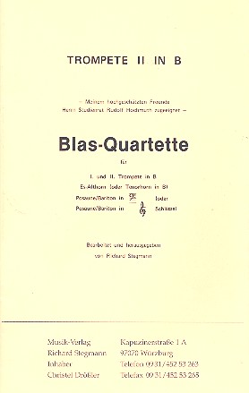 Vorderes Coverbild Blas-Quartette für 4 Blechbläser