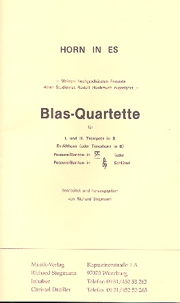 Vorderes Coverbild Blas-Quartette für 4 Blechbläser