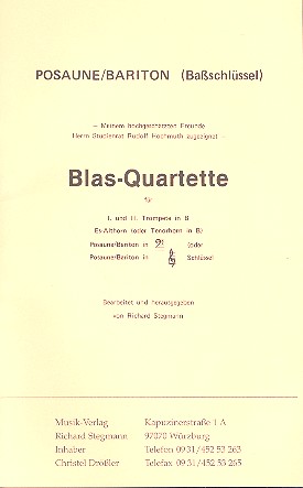 Vorderes Coverbild Blas-Quartette für 4 Blechbläser